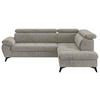 ECKSOFA in Schlammfarben  - Schlammfarben/Schwarz, Textil/Metall (265/207cm) - MID.YOU