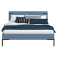 BETT 160/200 cm,  in Blau  - Blau/Schwarz, Design, Metall (160/200cm) - Xora