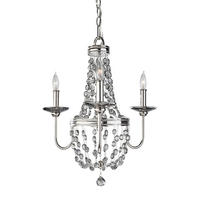 KRONLEUCHTER 47/57.7 cm    - Nickelfarben, Konventionell, Glas/Metall (47/57.7cm) - Elstead Lighting