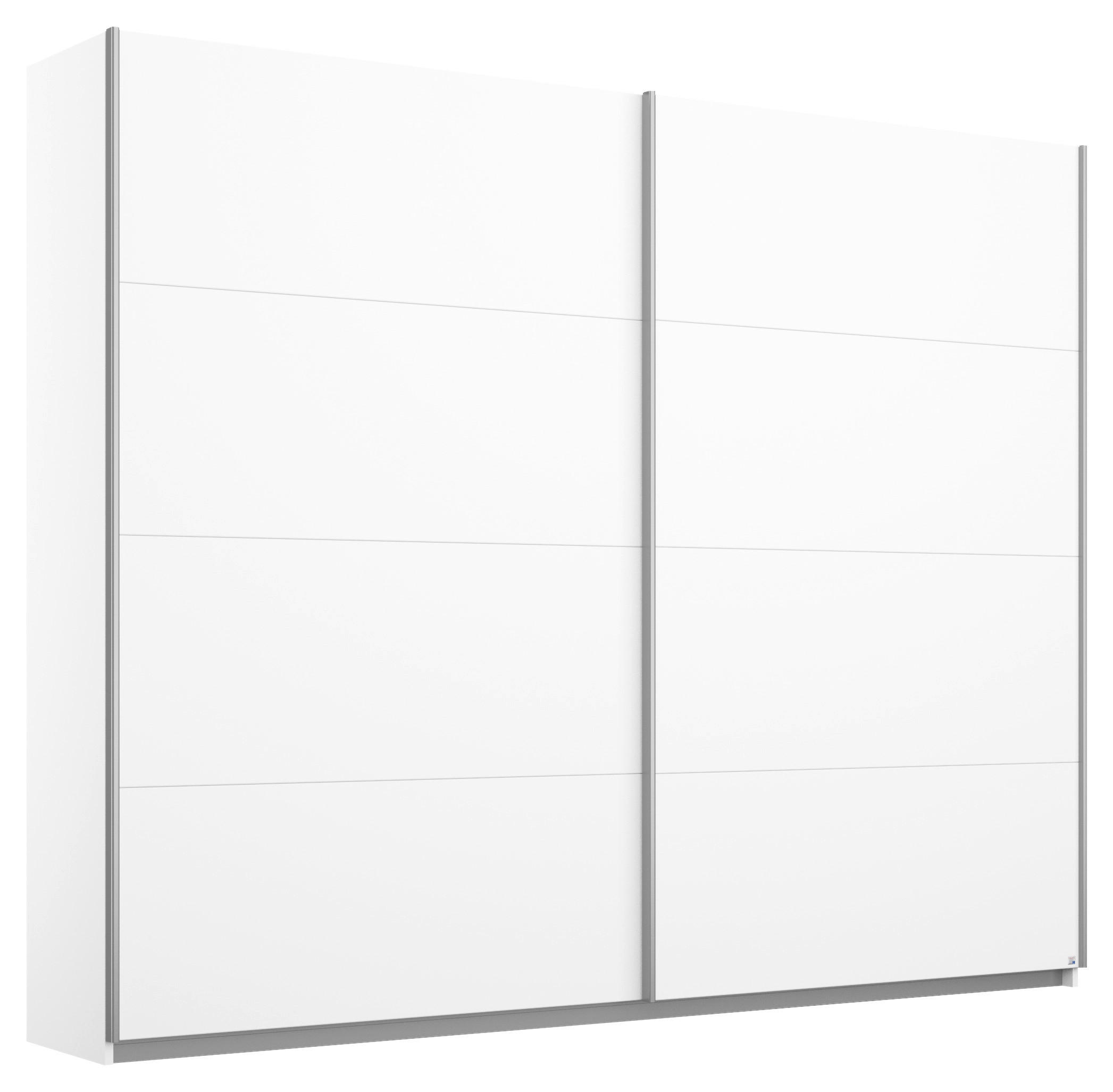 SCHWEBETÜRENSCHRANK 226/210/62 cm 2-türig Weiß  - Alufarben/Weiß, MODERN, Holzwerkstoff/Metall (226/210/62cm) - Rauch Möbel