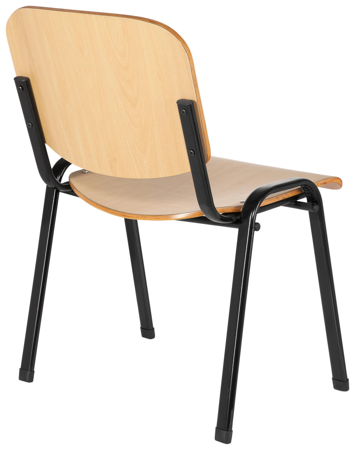 BESUCHERSTUHL  in Schwarz, Buchefarben  - Buchefarben/Schwarz, Basics, Holz/Metall (58/81/48cm) - MID.YOU