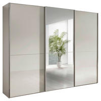 SCHWEBETÜRENSCHRANK 300/236/67 cm 3-türig Champagner  - Chromfarben/Champagner, MODERN, Glas/Holzwerkstoff (300/236/67cm) - Chameo