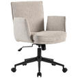 DREHSTUHL Webstoff Creme, Schwarz  - Creme/Schwarz, Design, Kunststoff/Textil (63/88/95,5/65,5cm) - Venda