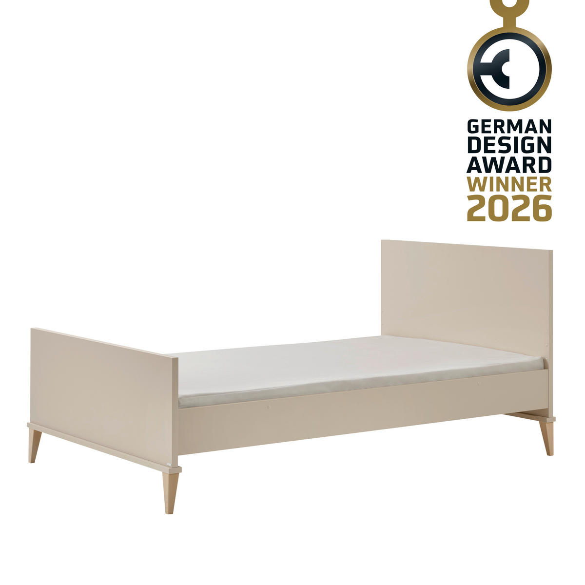 KREVET ZA DJECU/JUNIORE  Jonte  - bež/boje bukve, Basics, drvni materijal/drvo (209/126/96cm)