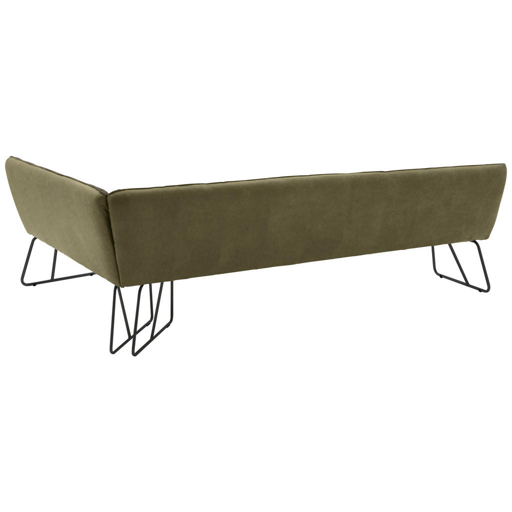 Thumbnail - Dieter Knoll Eckbank, Grün, Schwarz, Metall, Textil, 4-5-Sitzer, seitenverkehrt montierbar, Eckteil, L-Form, 284x184 cm,...