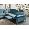 WOHNLANDSCHAFT  in Chenille Blau  - Blau/Alufarben, Design, Textil/Metall (170/333/265cm) - Dieter Knoll