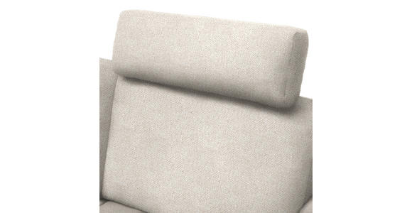 ECKSOFA in Struktur Creme  157/262 cm  - Creme/Schwarz, Design, Textil/Metall (157/262cm) - Novel