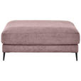 HOCKER in Textil Altrosa  - Schwarz/Altrosa, Design, Textil/Metall (120/43/90cm) - Dieter Knoll