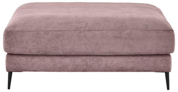 HOCKER in Textil Altrosa  - Schwarz/Altrosa, Design, Textil/Metall (120/43/90cm) - Dieter Knoll