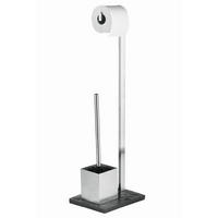 WC-BÜRSTENKOMBINATION - Schieferfarben, Basics, Kunststoff/Metall (21/76/11cm) - Wenko