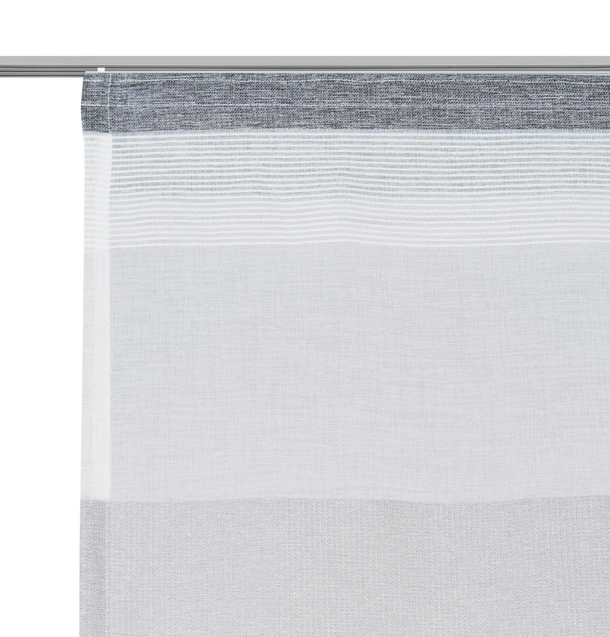 PANELOVÝ ZÁVĚS, 60/245 cm - barvy stříbra/antracitová, Basics, textil (60/245cm) - Novel
