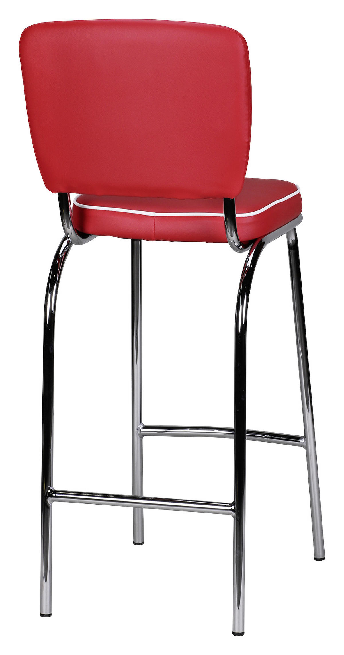 BAROVÁ ŽIDLE, červená - bílá/barvy stříbra, Moderní, kov/plast (40/110/38cm) - MID.YOU