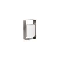 TISCHLEUCHTE - Weiss/Nickelfarben, Design, Textil/Metall (16/15/27cm)