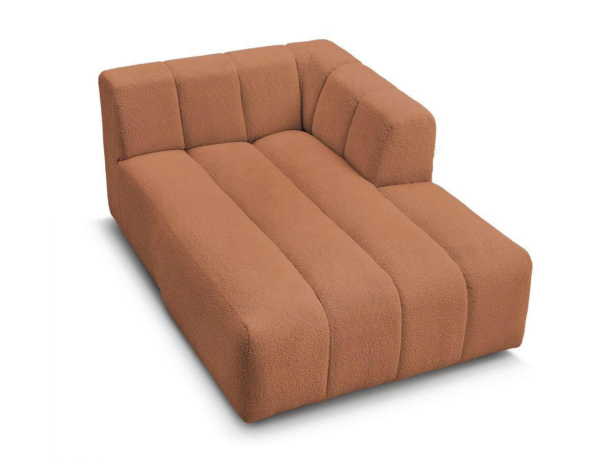 SOFAELEMENT ANNECY Bouclé Orange  - Schwarz/Orange, MODERN, Kunststoff/Textil (120/72/170cm)