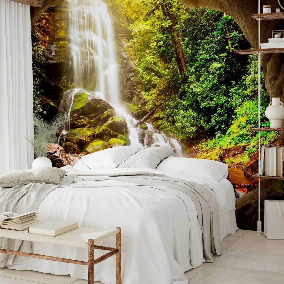 FOTOTAPETE - Braun/Grün, LIFESTYLE, Textil (450/315cm) - artgeist