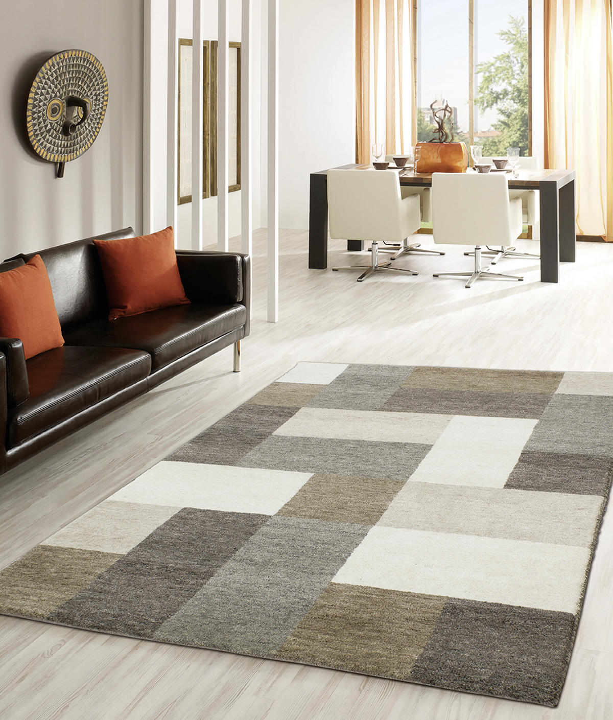 WOLLTEPPICH 120/180 cm Braun, Naturfarben, Beige  - Beige/Braun, Design, Textil (120/180cm) - Cazaris