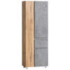 HOCHSCHRANK 65/180/35 cm  - Eiche Wotan/Hellgrau, Modern, Holzwerkstoff (65/180/35cm) - Held