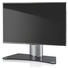 TV-RACK Schwarz, Silberfarben - Silberfarben/Schwarz, KONVENTIONELL, Glas/Metall (70/52/30cm)