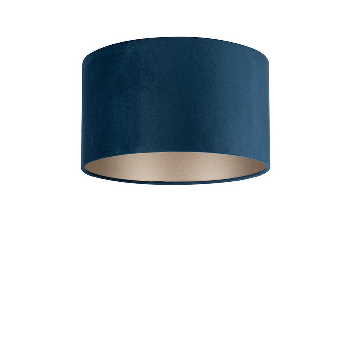 LEUCHTENSCHIRM Velour 35/24 cm   - Dunkelblau, Basics, Textil/Metall (35/24cm)