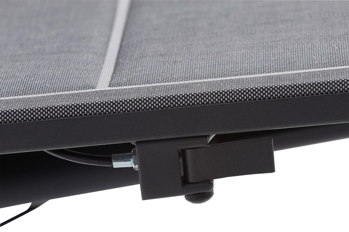 GARTENSESSEL Metall, Textil Anthrazit, Dunkelgrau  - Dunkelgrau/Anthrazit, Konventionell, Textil/Metall (56/110/65cm) - Amatio