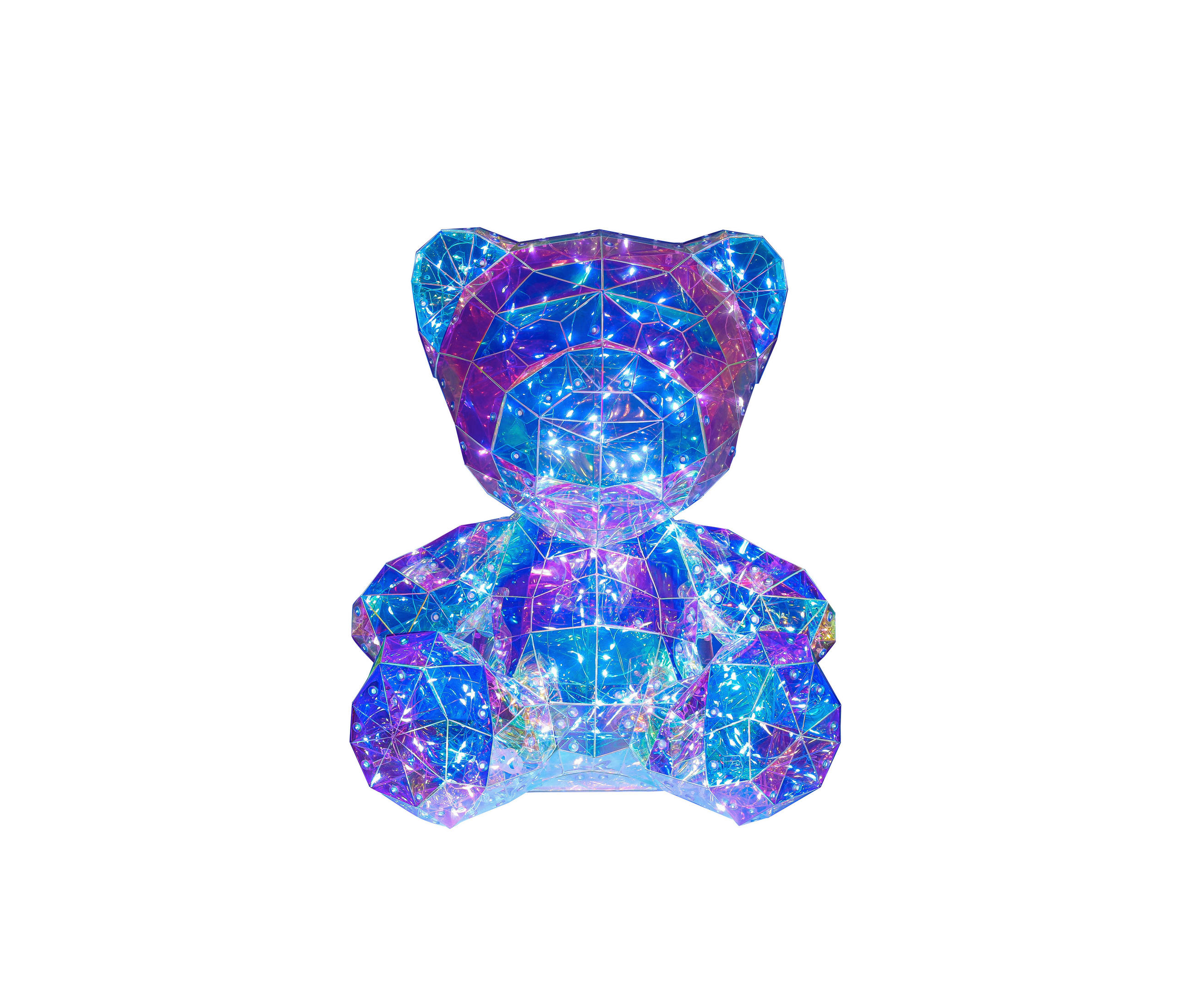 LED-DEKOLEUCHTE Bär 19/20/25 cm   - Transparent/Perlmutt, Design, Kunststoff (19/20/25cm) - Novel