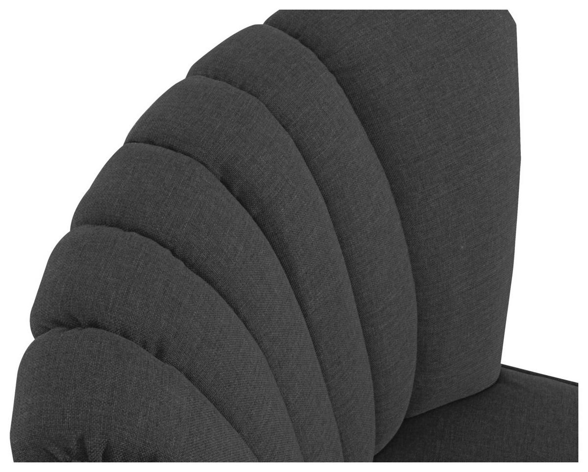 SESSEL in Flachgewebe, Leinenoptik Schwarz  - Nussbaumfarben/Schwarz, Design, Holz/Textil (70/80/66cm) - Max Winzer