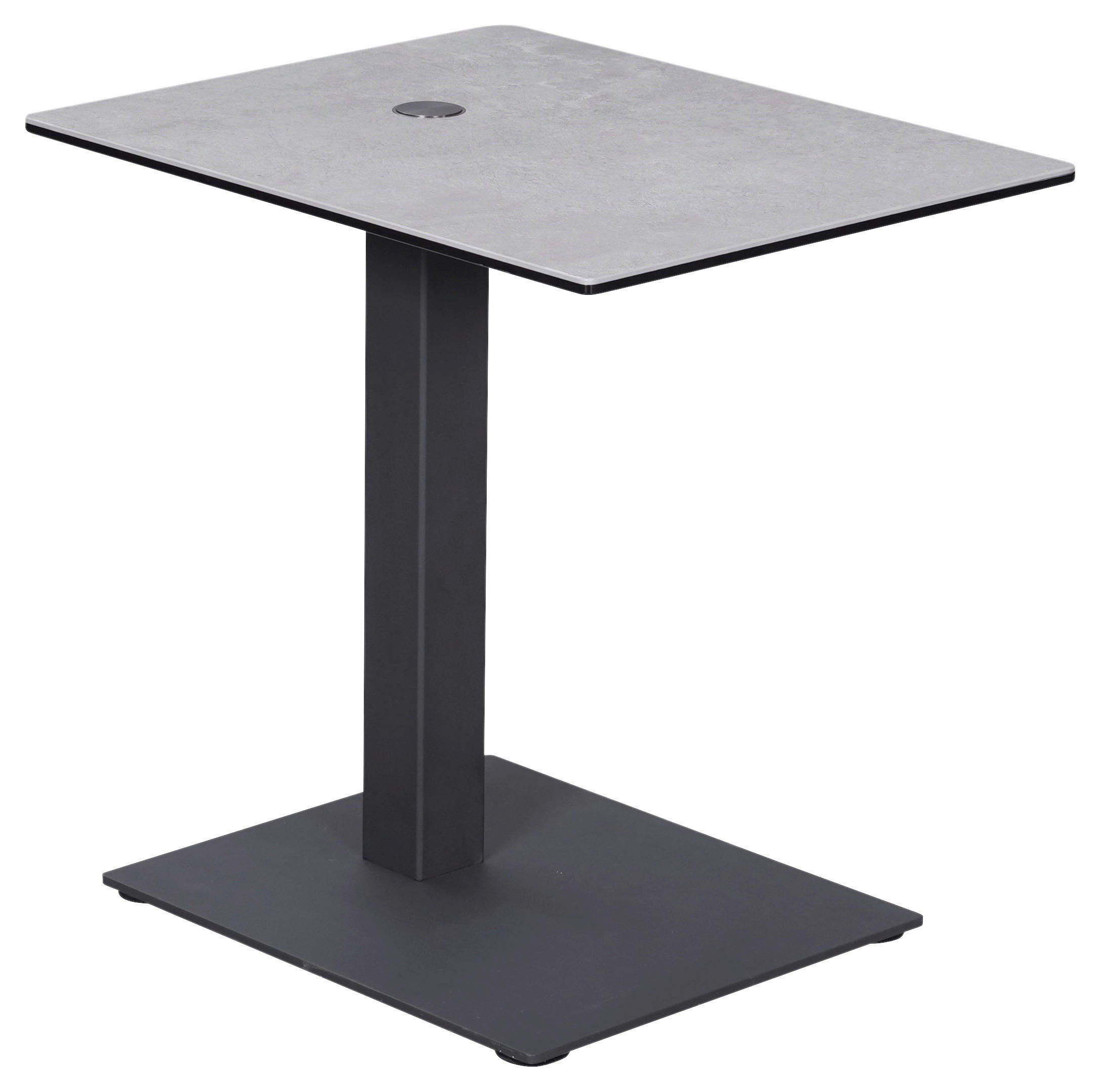 PRÍRUČNÝ STOLÍK, antracitová, sivá - sivá/antracitová, Design, kov/sklo (45/35/45-65cm) - Dieter Knoll