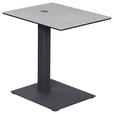 BEISTELLTISCH rechteckig Anthrazit, Grau  - Anthrazit/Grau, Design, Glas/Keramik (45/35/45-65cm) - Dieter Knoll