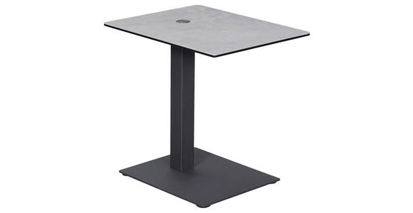 BEISTELLTISCH rechteckig Anthrazit, Grau  - Anthrazit/Grau, Design, Glas/Keramik (45/35/45-65cm) - Dieter Knoll