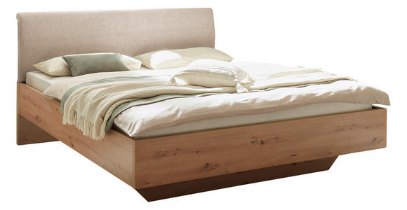 BETTANLAGE 180/200 cm  in Creme, Kaschmir, Eiche Artisan  - Kaschmir/Creme, KONVENTIONELL, Holzwerkstoff/Textil (180/200cm) - Xora