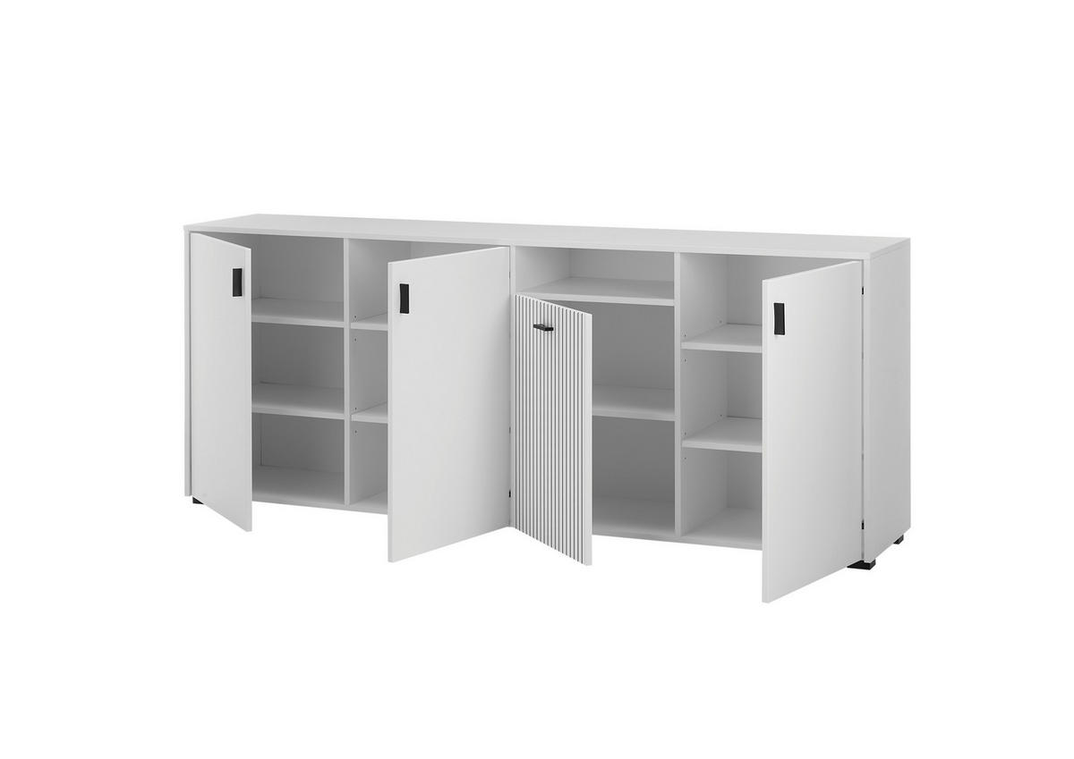 SIDEBOARD  in 200/80/42 cm  - Schwarz/Weiß, Design, Holzwerkstoff/Kunststoff (200/80/42cm) - MID.YOU