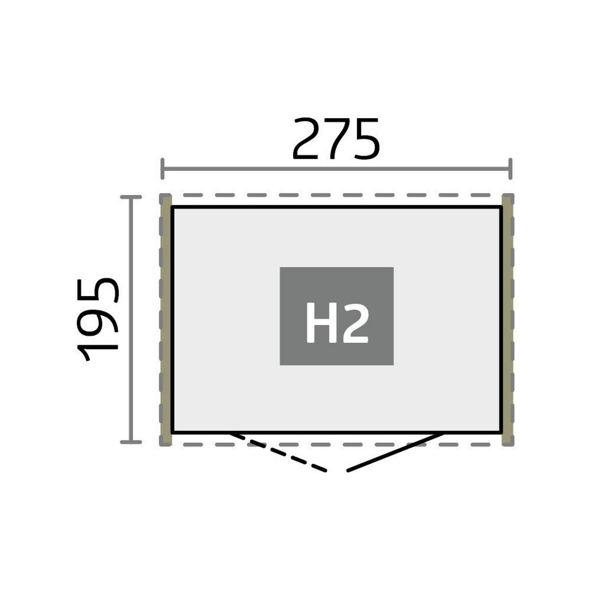 GERÄTEHAUS 275/222/195 cm  - Silberfarben, Design, Metall (275/222/195cm) - Biohort