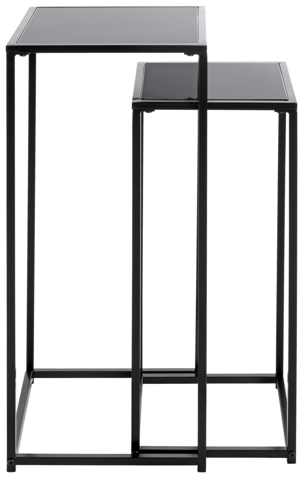 SADA STOLKŮ NA KVĚTINY,  - černá, Design, kov/sklo (25-30/25-30/60-70cm)