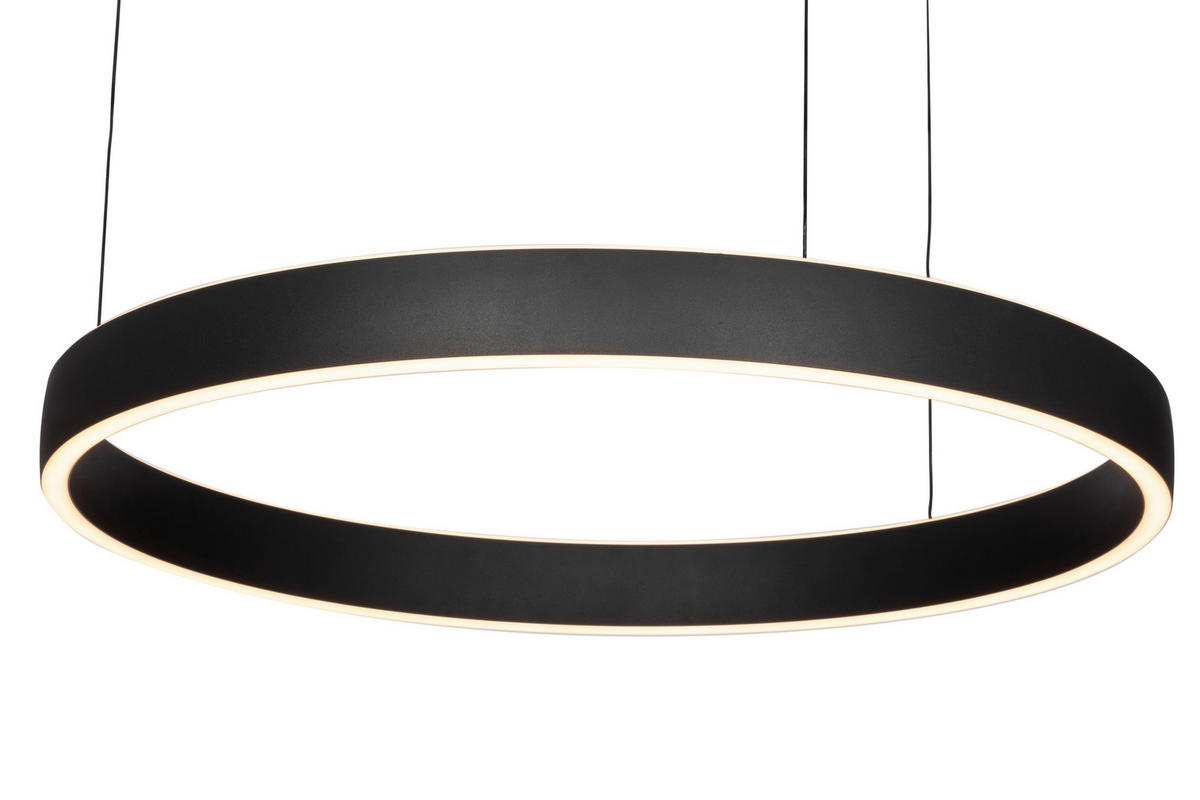 LED-HÄNGLAMPA Kent 60/170 cm  - svart, Design, metall/plast (60/170cm) - Dieter Knoll