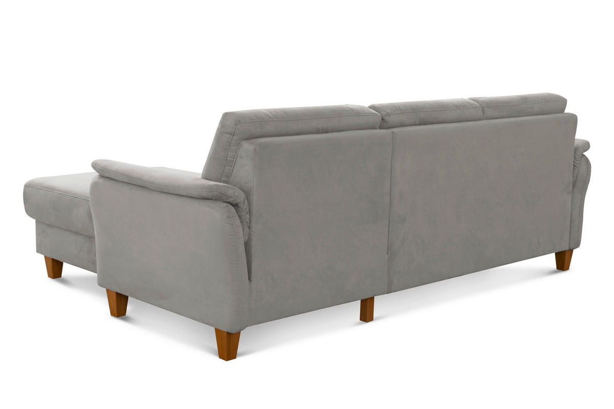 ECKSOFA in Mikrofaser Anthrazit  - Eichefarben/Anthrazit, Konventionell, Holz/Textil (244/163cm) - Sit & More
