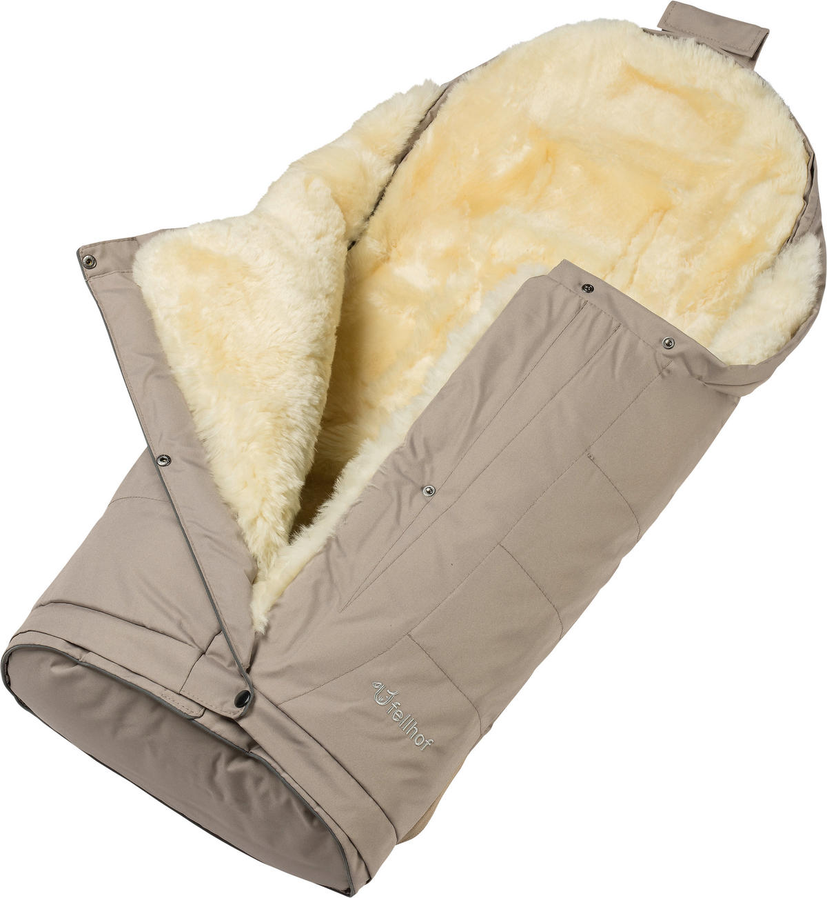 BUGGY-FELLSACK Lammfell Fußsack Kitzbühel  - Beige, Basics, Fell/Textil (106/45/5cm) - fellhof
