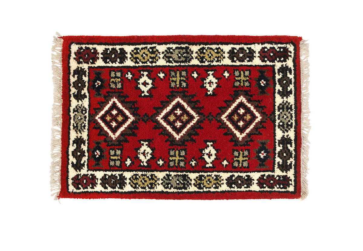 COVOR ORIENTAL  Indo Rajpur Super -TOP-  - bej/roșu, Lifestyle, textil (40/60cm) - Cazaris