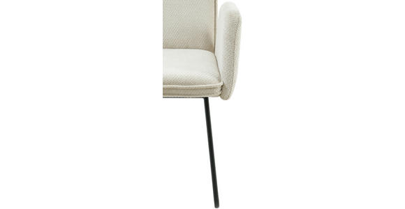 ARMLEHNSTUHL  inklusive Armlehnen Webstoff  - Beige/Schwarz, Design, Textil/Metall (59/87,5/64,5cm) - Carryhome