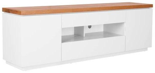 Carryhome Lowboard Weiß, Eiche 173x56x40 cm