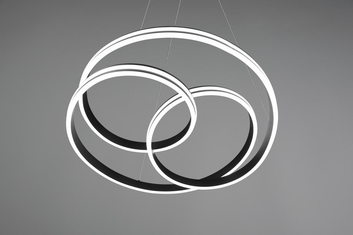 LED-HÄNGELEUCHTE Nuria 60/150 cm   - Schwarz, Basics, Metall (60/150cm) - Trio Leuchten