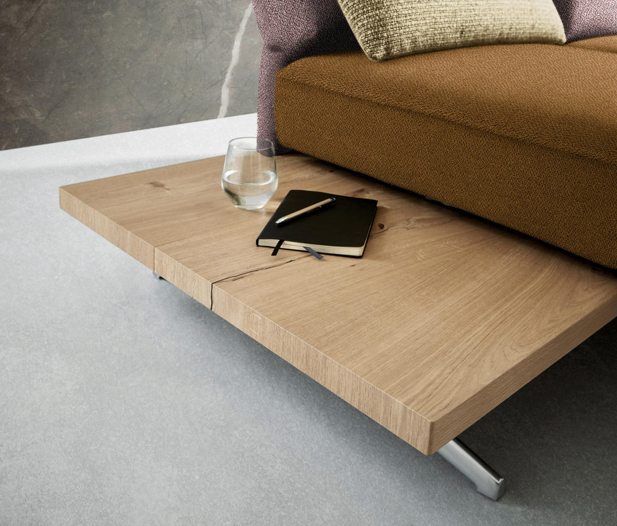 ECKSOFA in Flachgewebe Rosa  240/132 cm  - Chromfarben/Rosa, Design, Holz/Textil (240/132cm) - Koinor