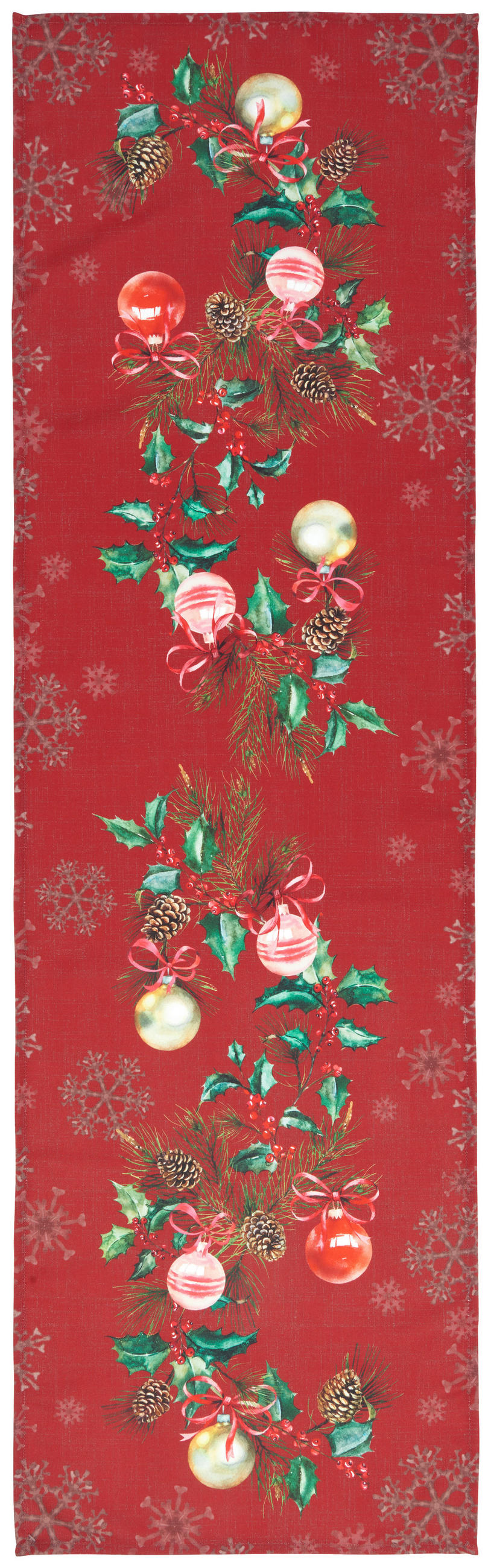 ASZTALI FUTÓ 40/140 cm   - piros, Konventionell, textil (40/140cm) - X-Mas