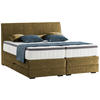 BOXSPRINGBETT 180/200 cm  in Olivgrün  - Wengefarben/Olivgrün, Konventionell, Holz/Textil (180/200cm) - Novel