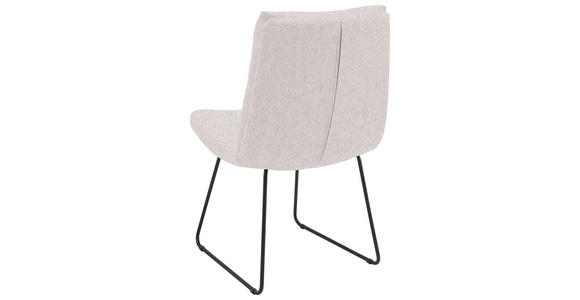STUHL - Hellgrau/Schwarz, Design, Textil/Metall (50/90/68cm) - Valnatura
