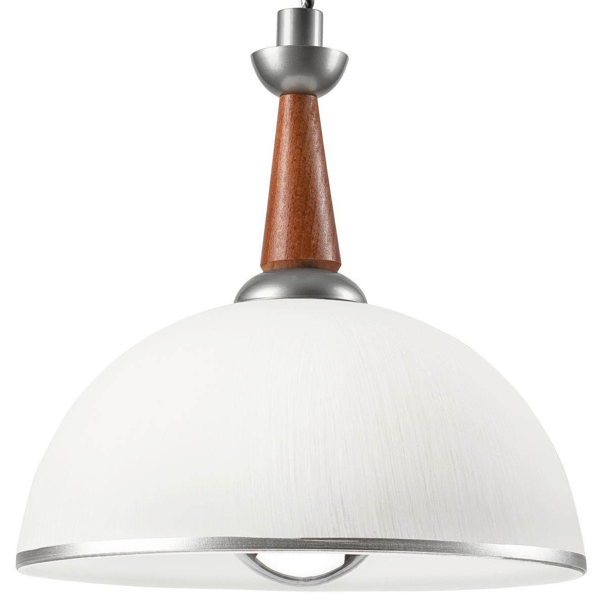 HÄNGELEUCHTE 30/64 cm  - Silberfarben, KONVENTIONELL, Glas/Holz (30/64cm)