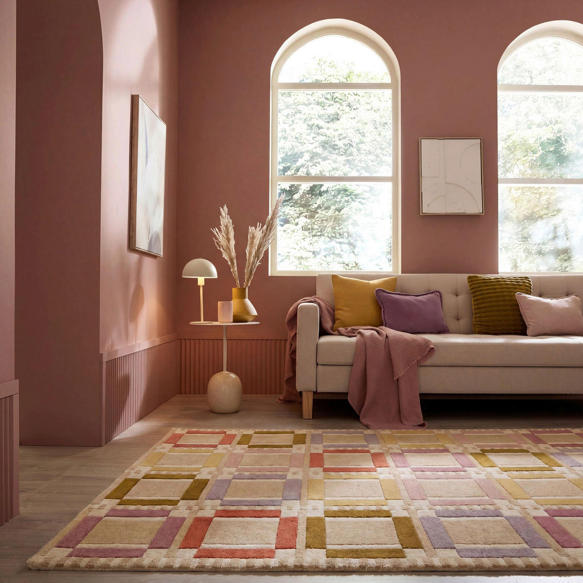 WOLLTEPPICH 160/230 cm Quadro Multicolor rechteckig  - Multicolor, Basics, Textil (160/230cm) - Flair Rugs