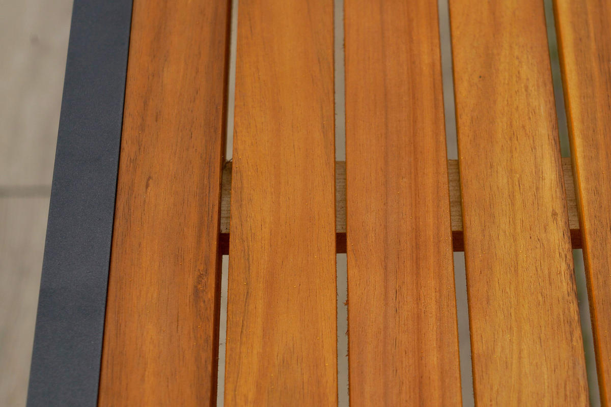 GARTENTISCHGRUPPE  - Graphitfarben/Grau, KONVENTIONELL, Holz/Textil - Gardenson