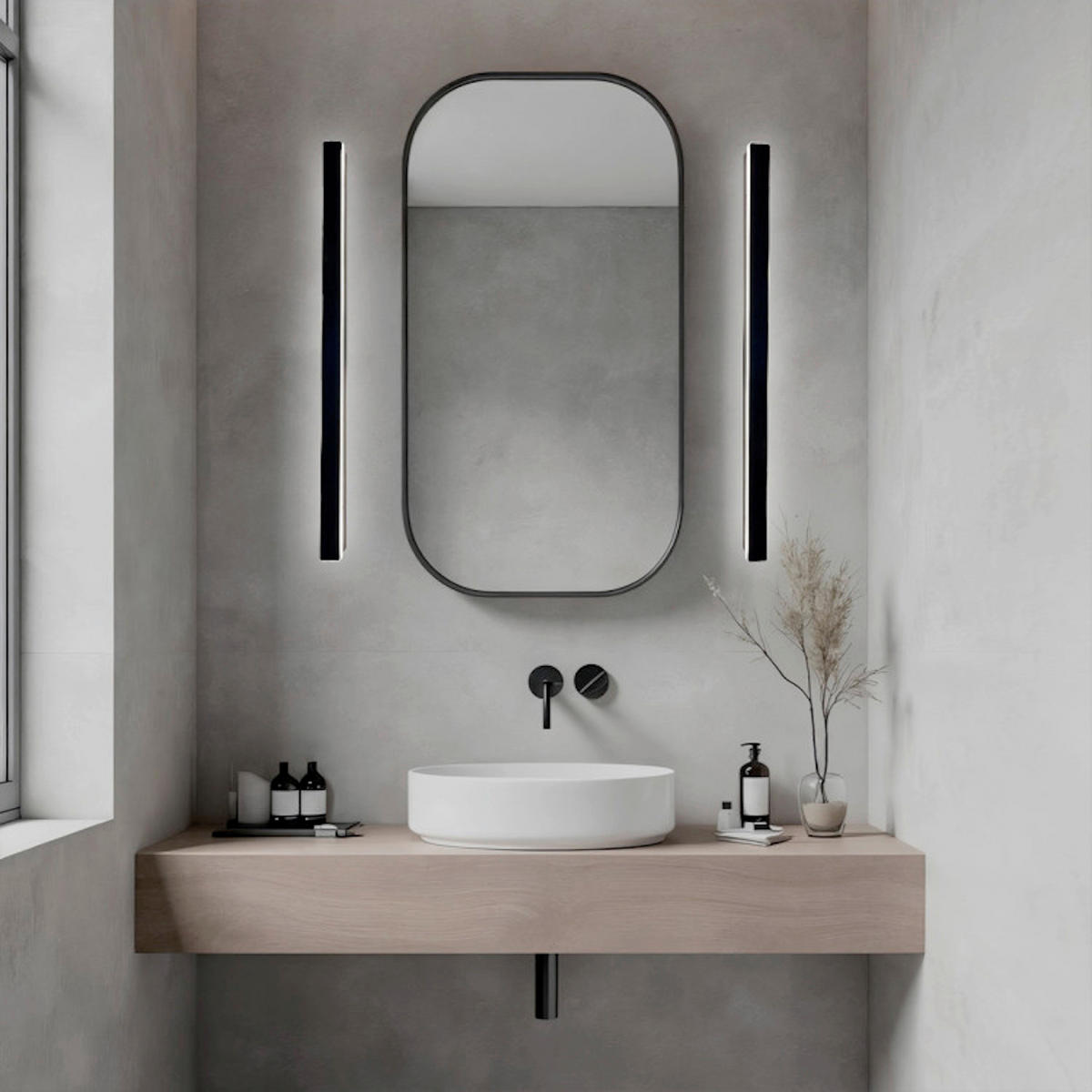 LED-WANDLEUCHTE Bodo  5.5/90/4 cm  - Schwarz, Design, Metall (5.5/90/4cm)