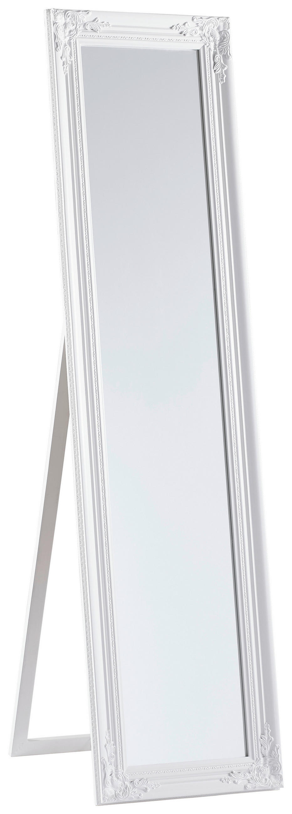 STANDSPIEGEL 44/168/5 cm  - Weiß Hochglanz/Weiß, LIFESTYLE, Glas/Holz (44/168/5cm) - Carryhome