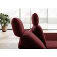 ECKSOFA  in Flachgewebe Rot  234/155 cm  - Rot/Schwarz, Design, Textil/Metall (234/155cm) - Dieter Knoll